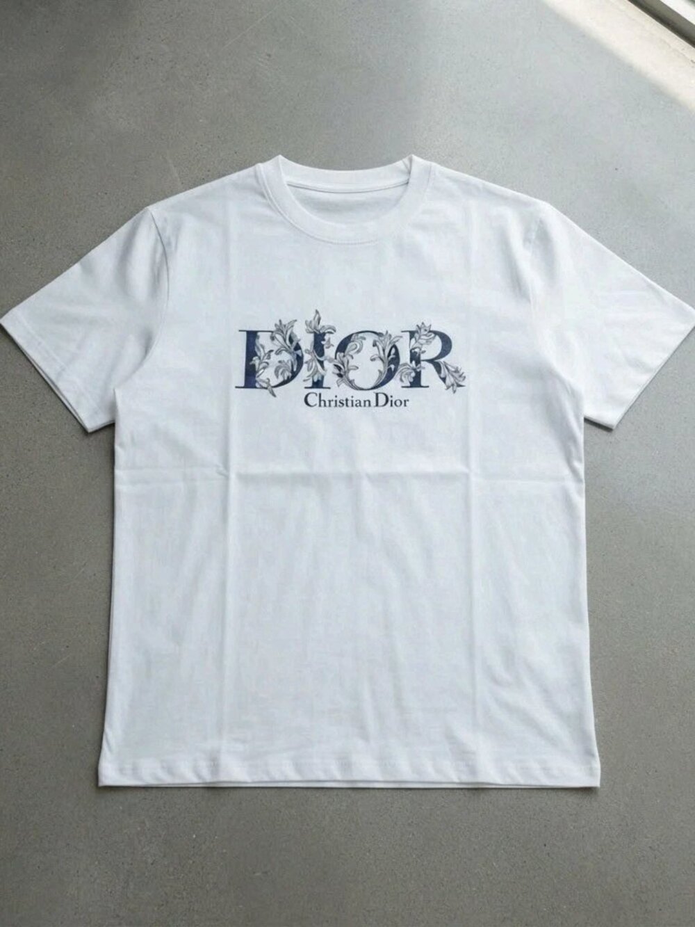 Christian Dior Botanical Lettering White T-Shirt S-4XL